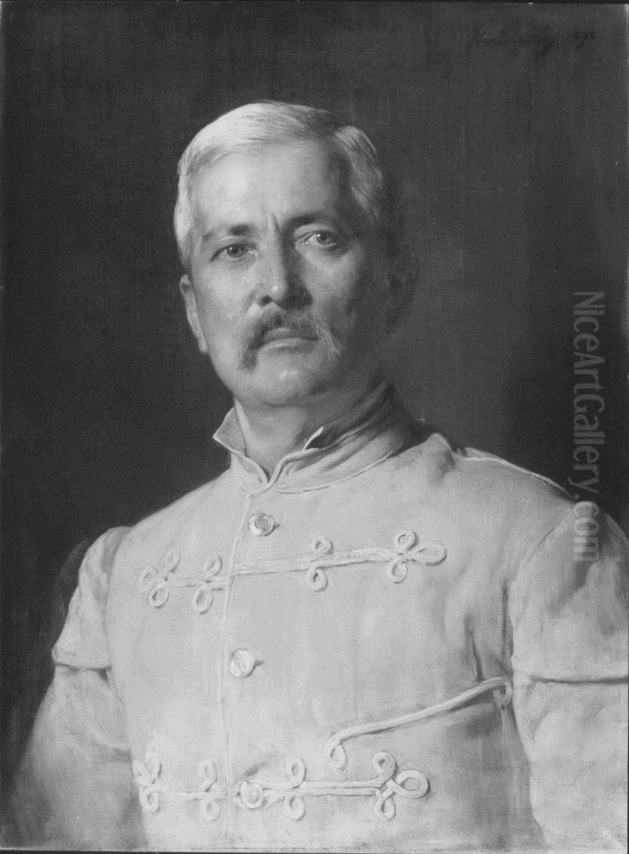 Sir Henry Morton Stanley (1841-1904) Oil Painting by Baron Heinrich von Angeli