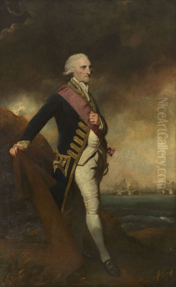 George Brydges, First Lord Rodney (1719?-92) Oil Painting by Of Sir Joshua Reynolds