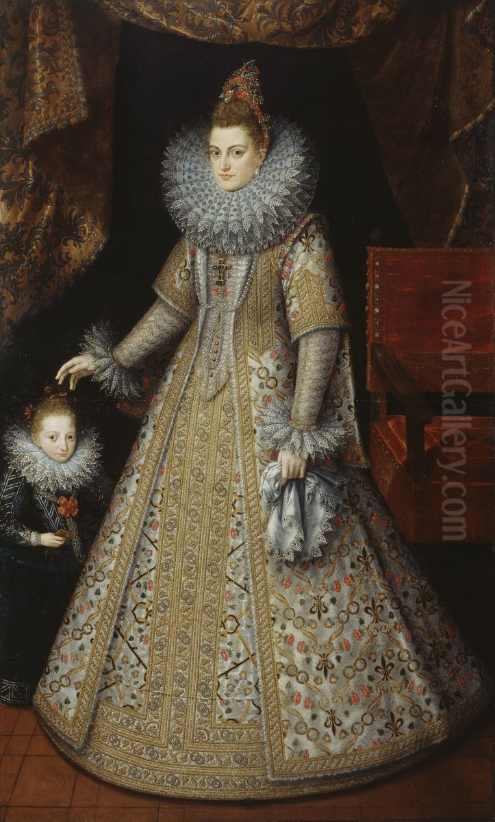 The Infanta Isabella Clara Eugenia (1566-1633), Archduchess of Austria Oil Painting by Frans Pourbus the younger