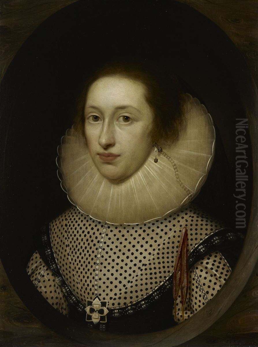 Portrait of a Lady Oil Painting by Cornelis Janssens van Ceulen