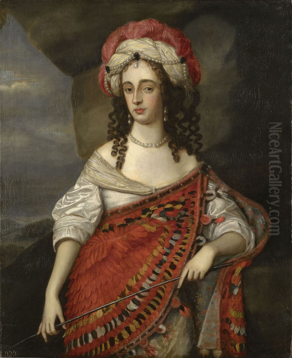 Mary, Princess of Orange (1631-1660) Oil Painting by Adriaen Hanneman
