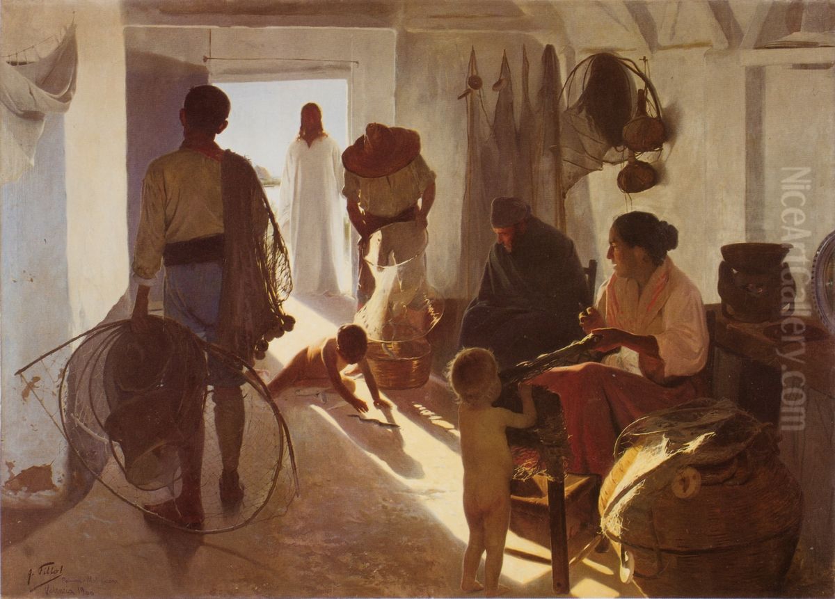 The Friends of Jesus Oil Painting by Antonio Fillol