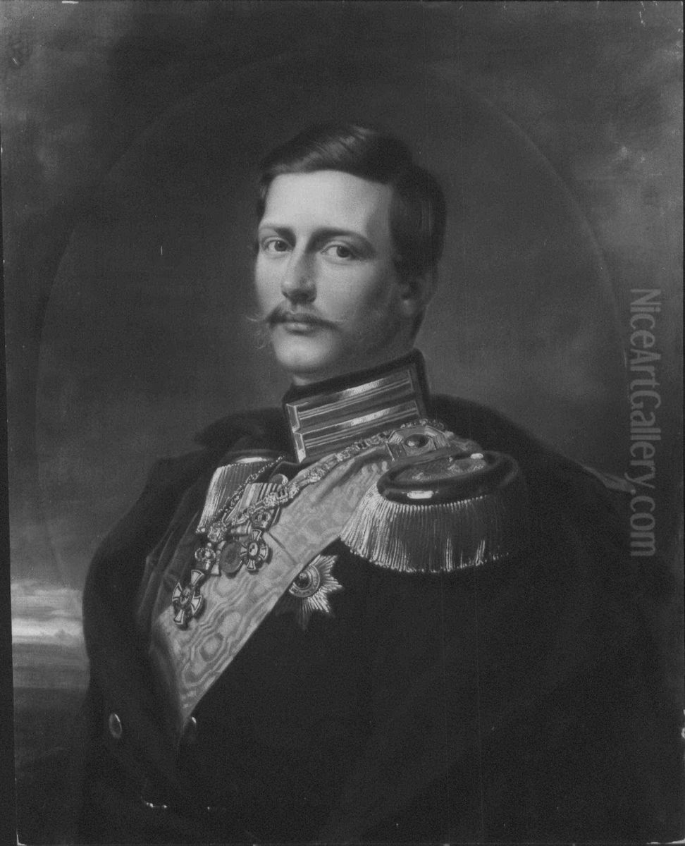 Prince Frederick William of Prussia (1831-1888), later Emperor Frederick III of Germany Oil Painting by Franz Kruger