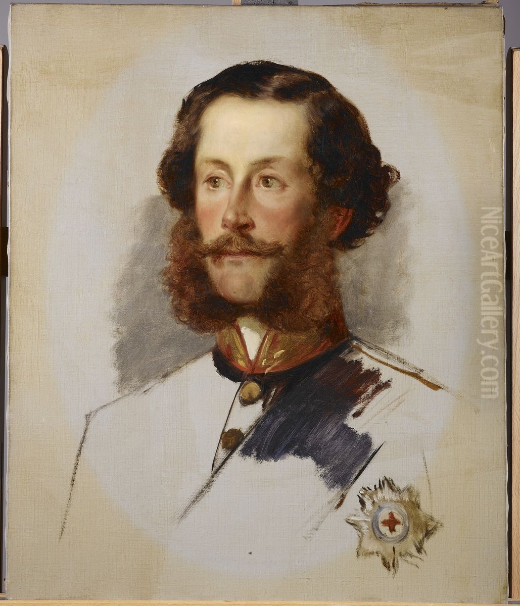 James Hamilton, 2nd Marquess, and later 1st Duke, of Abercorn (1811-85) Oil Painting by Charles Louis Muller