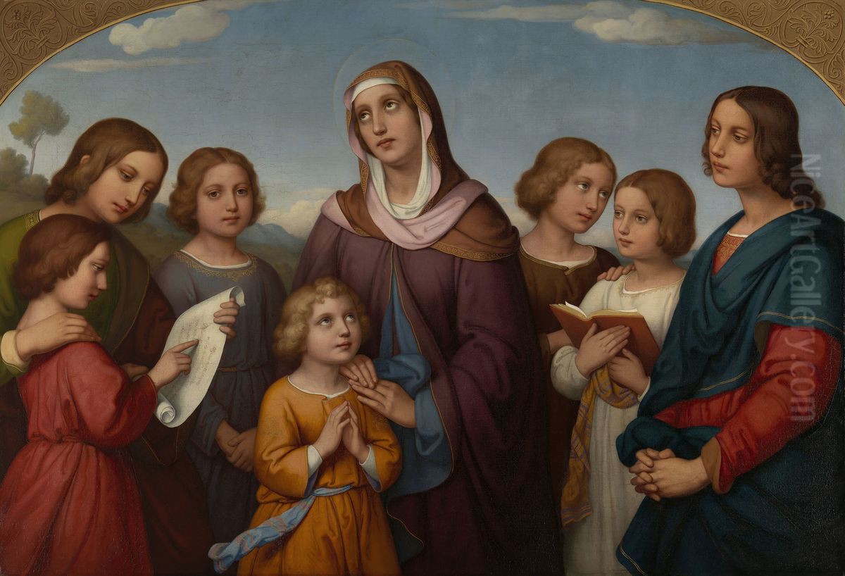 St Felicitas and her Seven Sons Oil Painting by Marie Ellenrieder