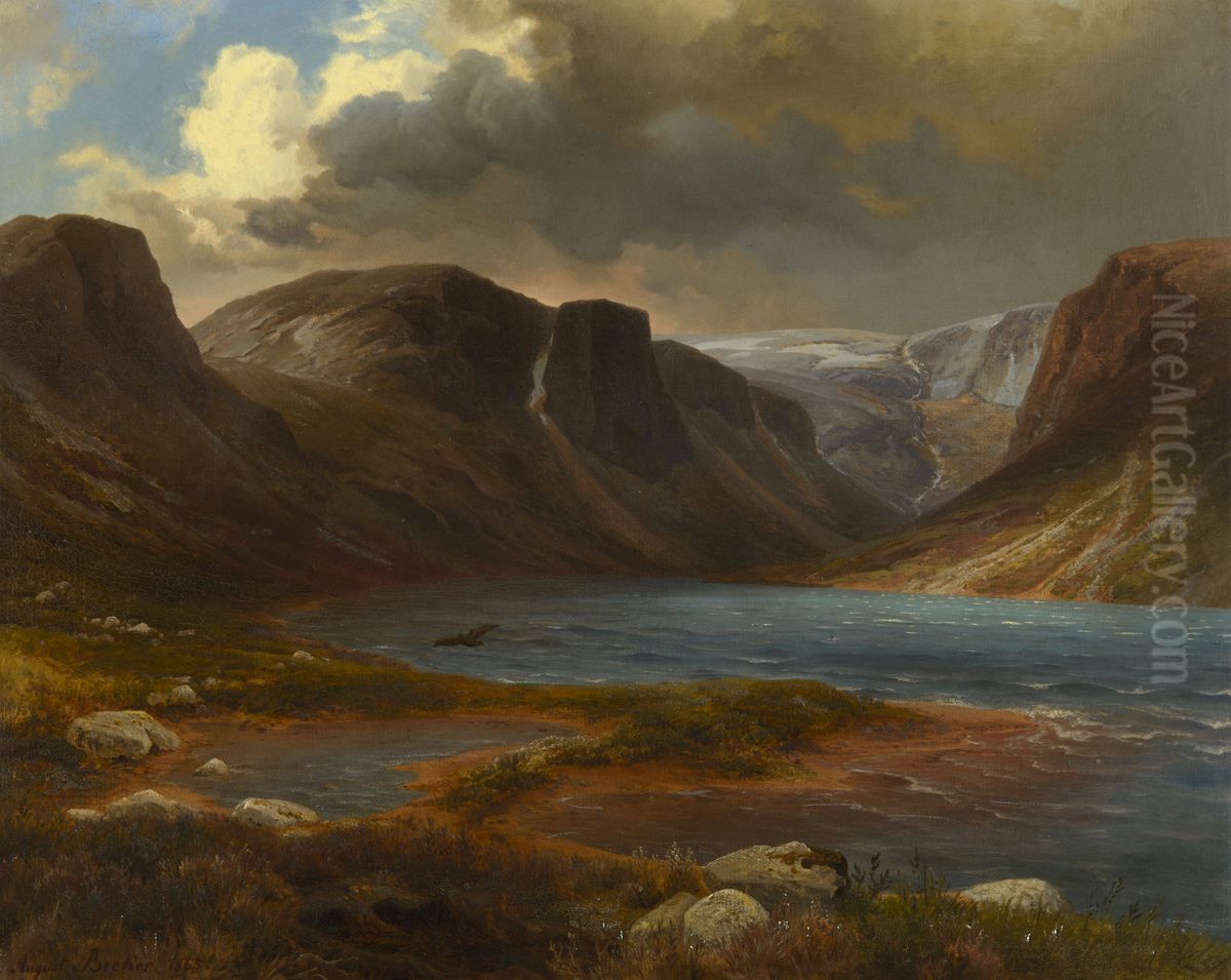 Loch Avon Oil Painting by August Becker