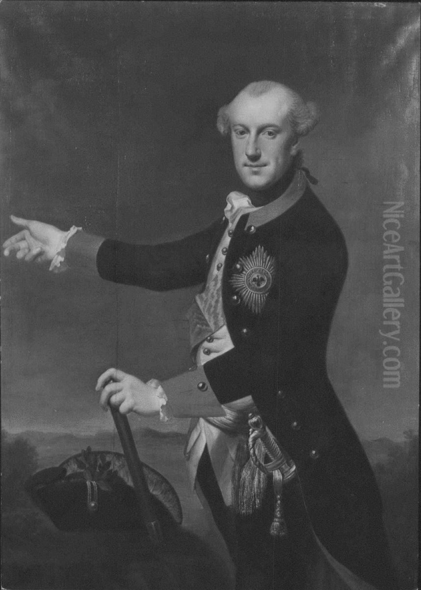 Karl William Ferdinand, Duke of Brunswick-Wolfenbuttel (1735-1806) Oil Painting by Johann Georg Ziesenis