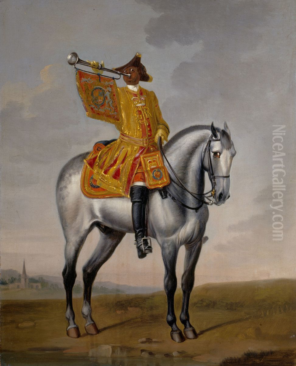 Trumpeter, 1st Troop of Horse Guards Oil Painting by David Morier