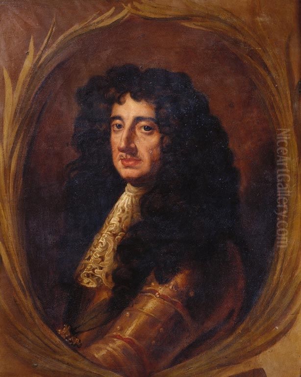 Charles II (1630-85) Oil Painting by Antonio Verrio