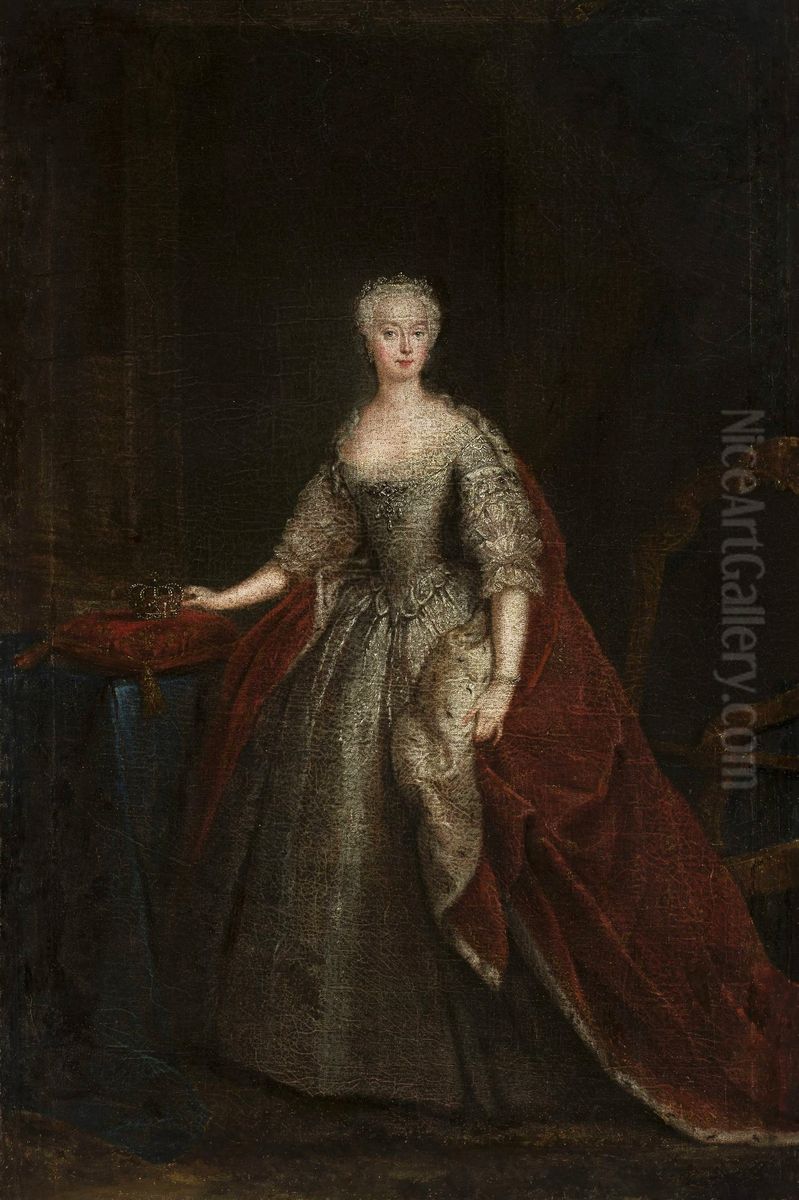 Portrait of Princess Augusta of Saxe-Gotha. Oil Painting by William Hogarth
