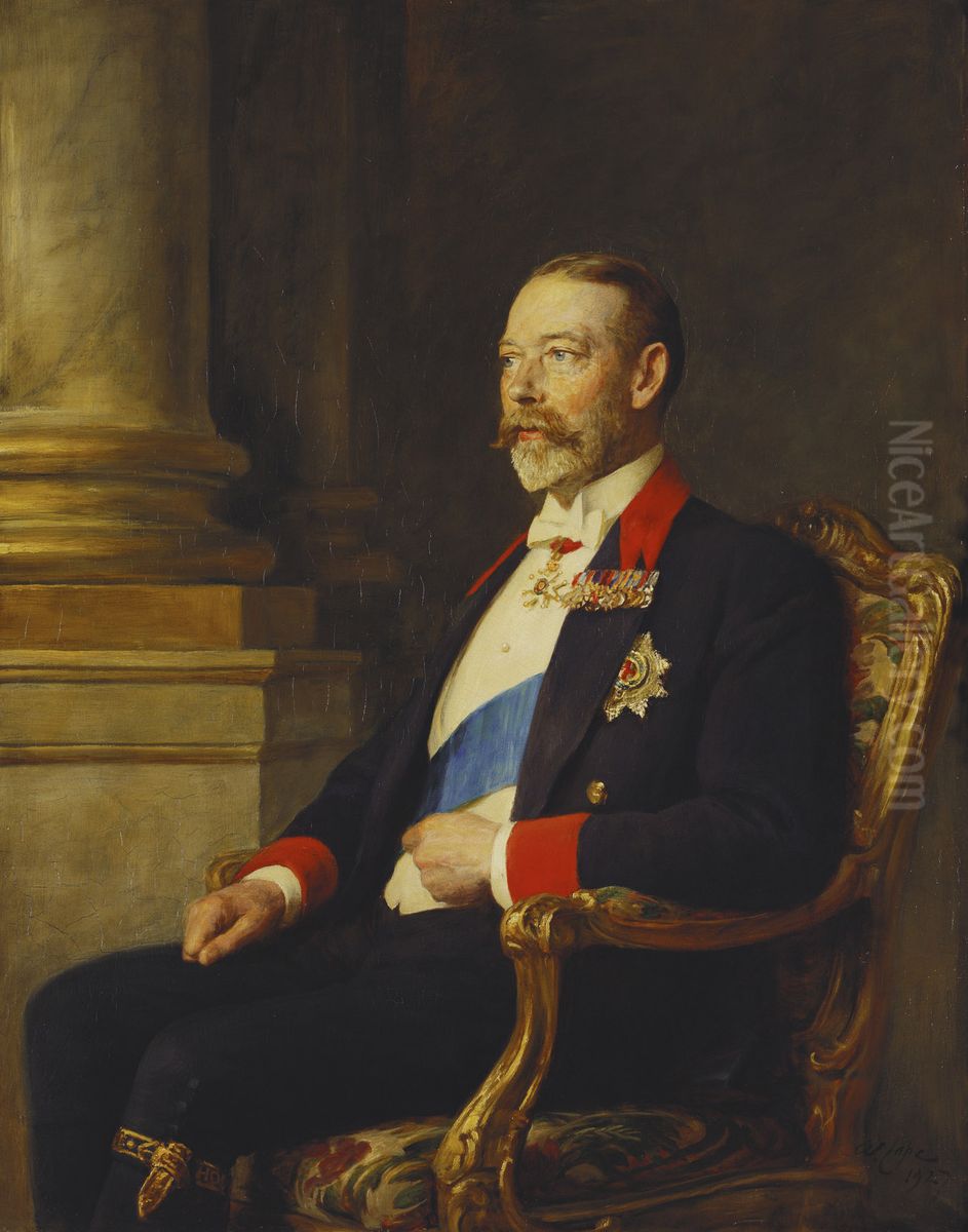 King George V (1865-1936) Oil Painting by Arthur Stockdale Cope King George V (1865-1936) Oil Painting by Arthur Stockdale Cope