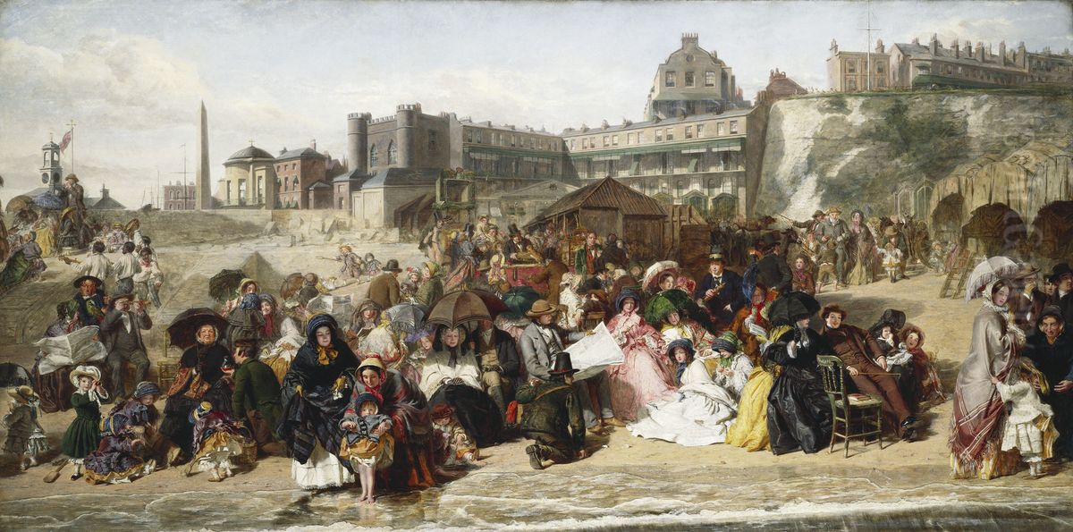 Ramsgate Sands (Life at the Seaside) Oil Painting by William Powell Frith