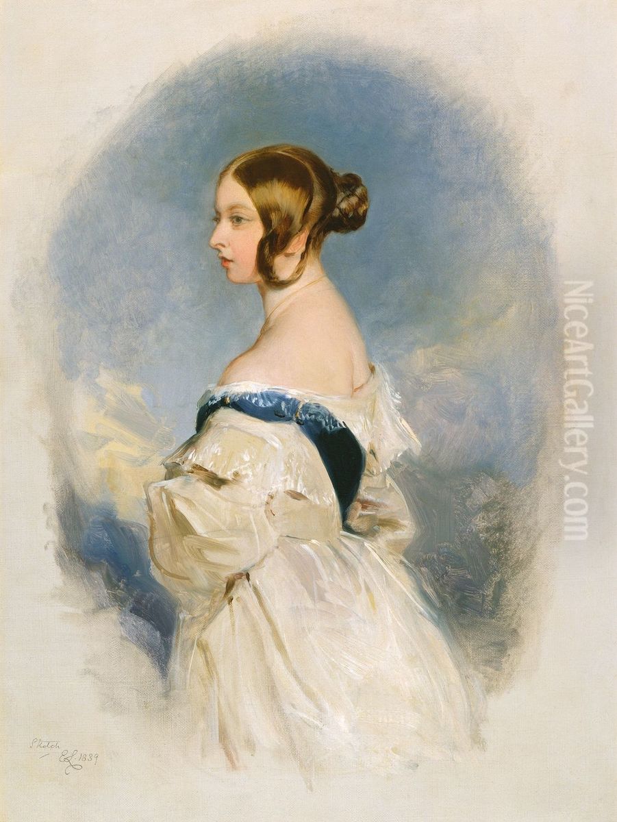 Queen Victoria (1819-1901) Oil Painting by Sir Edwin Henry Landseer