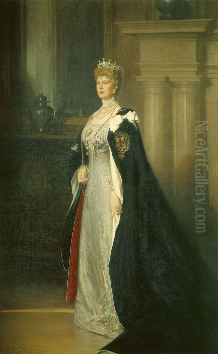 Queen Mary (1867-1953) Oil Painting by William Llewellyn