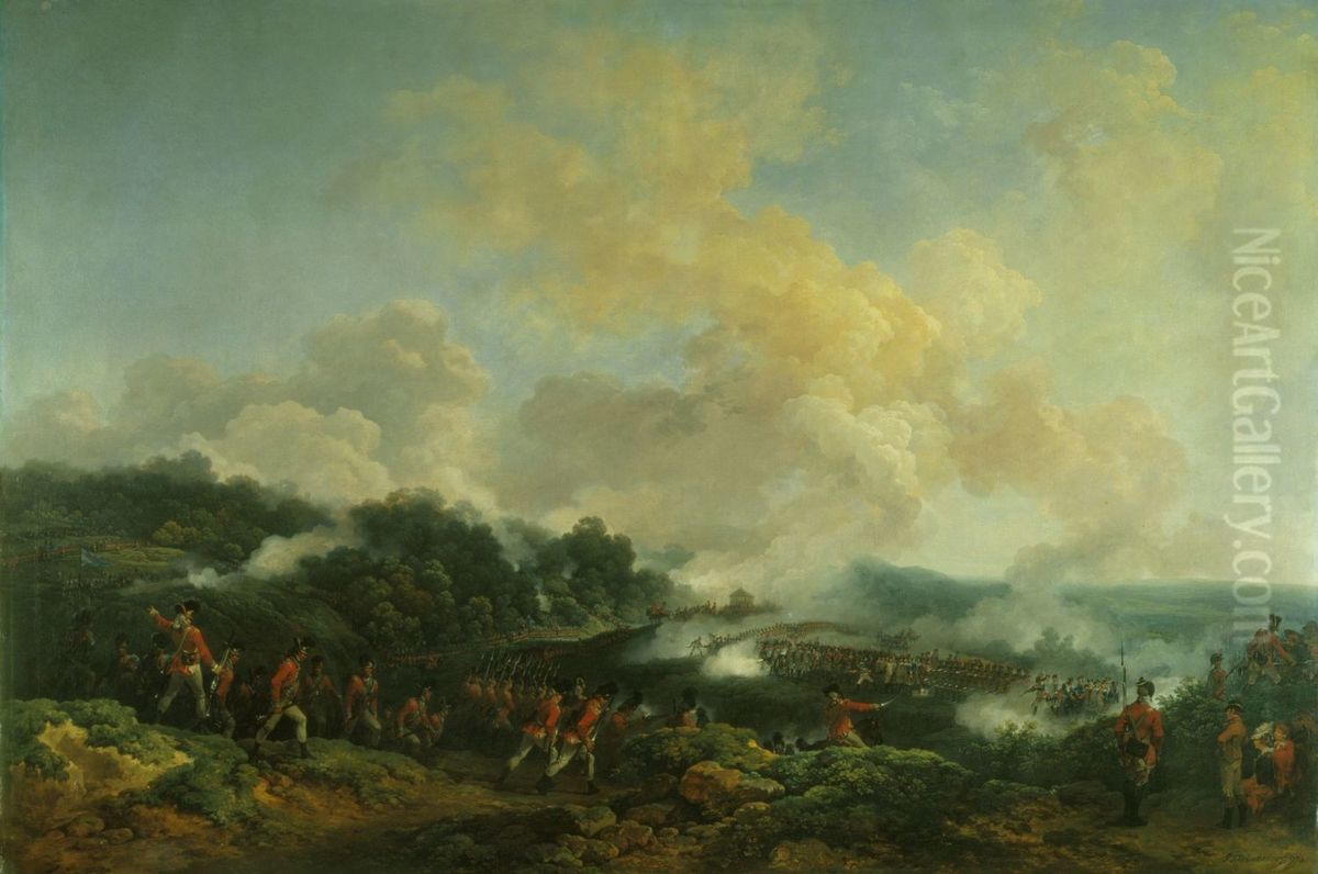 The Mock Attack Oil Painting by Philip James de Loutherbourg