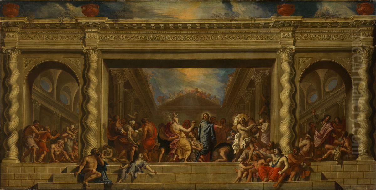 Christ Healing the Sick Oil Painting by Antonio Verrio