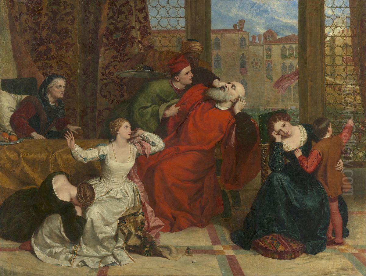 The Death of Francesco Foscari, Doge of Venice Oil Painting by Frederick Richard Pickersgill