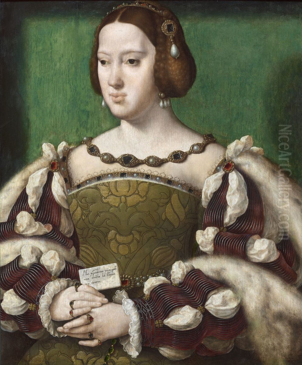 Eleanora of Austria, Queen of France (1498-1558) Oil Painting by Joos Van Cleve