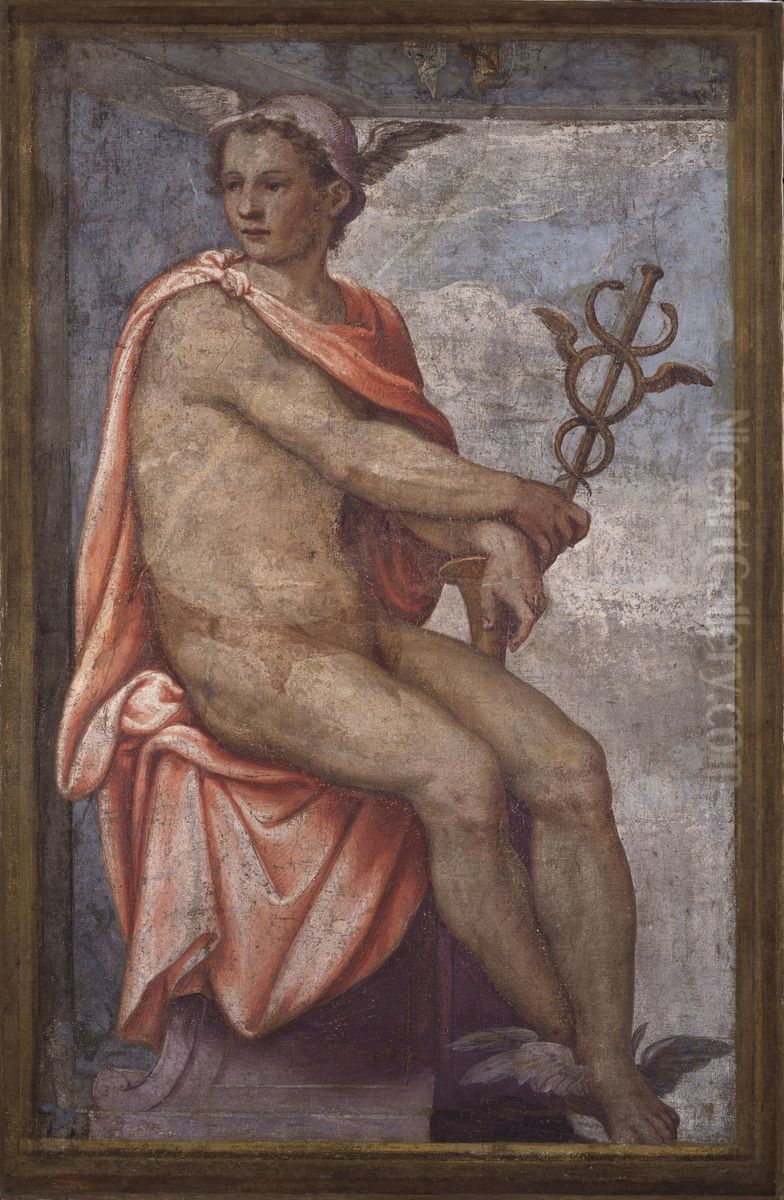 Mercury Oil Painting by Lattanzio Gambara