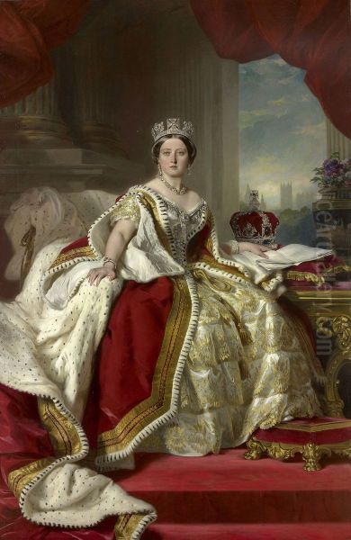 Queen Victoria (1819-1901) Oil Painting by Franz Xavier Winterhalter
