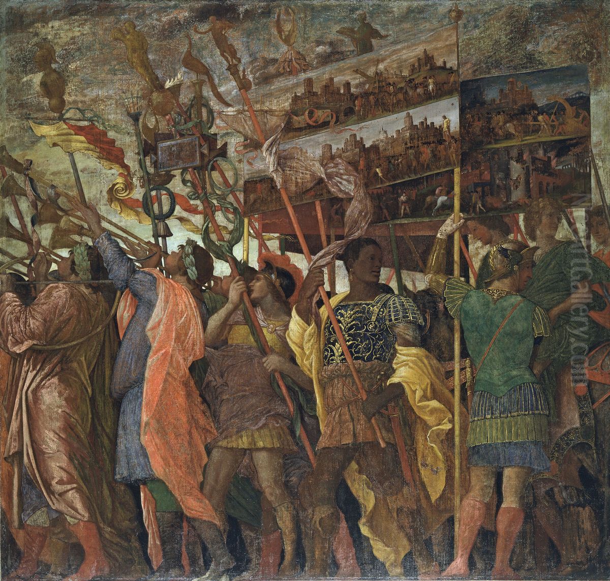 1. The Picture-Bearers Oil Painting by Andrea Mantegna