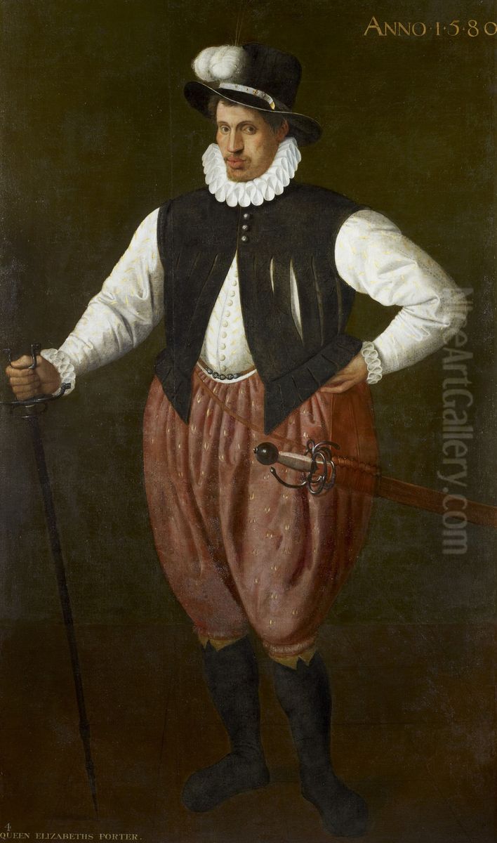 A Giant Porter Oil Painting by Cornelis Ketel