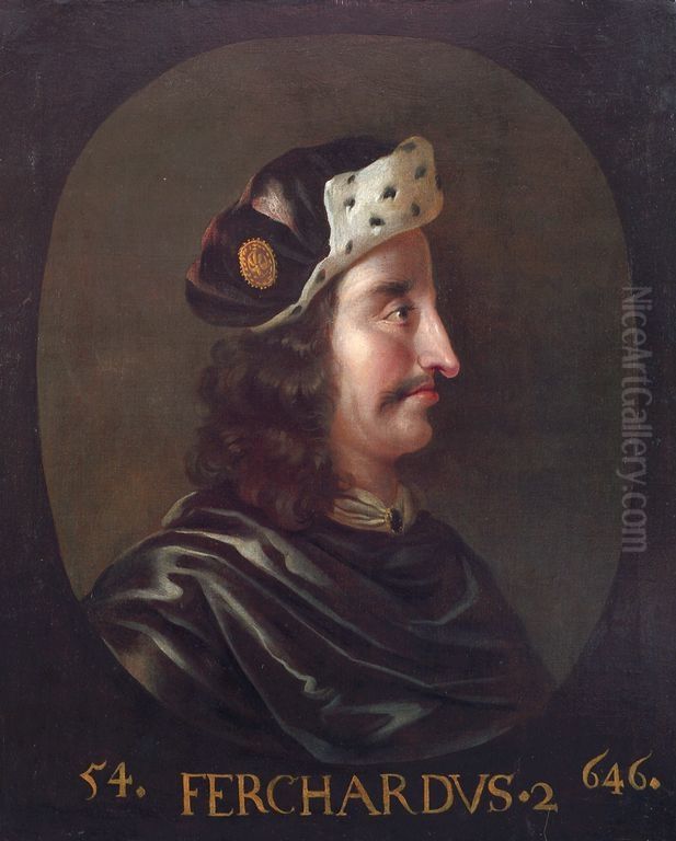 Ferchardus II, King of Scotland (652-70) Oil Painting by Jacob de Wet II