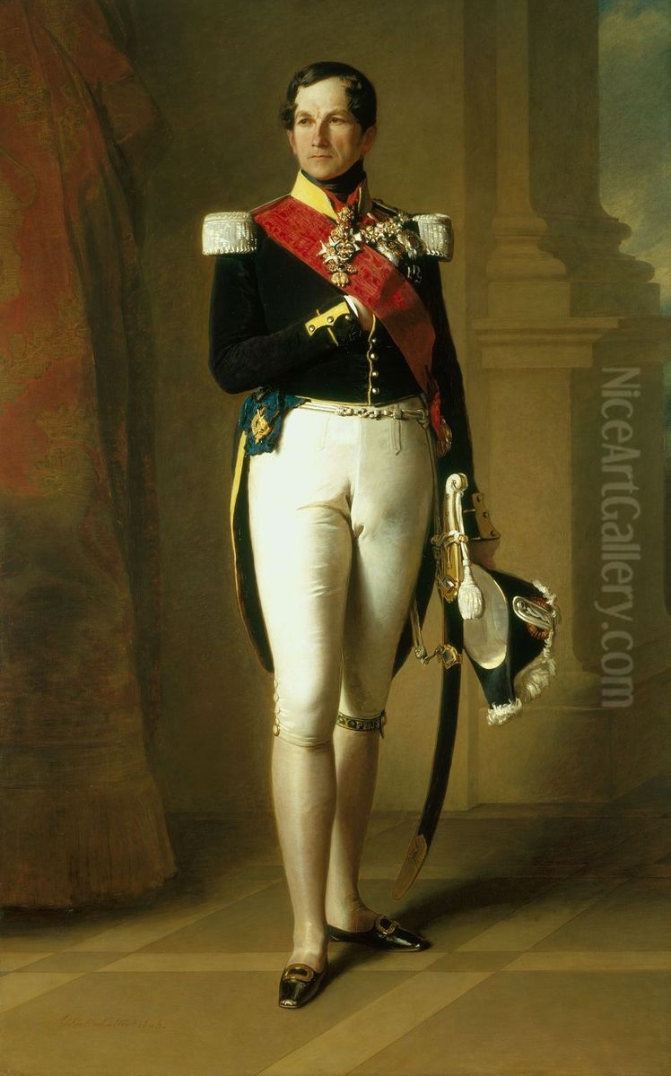 Portrait ofLeopold I of Belgium(1790-1865) Oil Painting by Franz Xavier Winterhalter