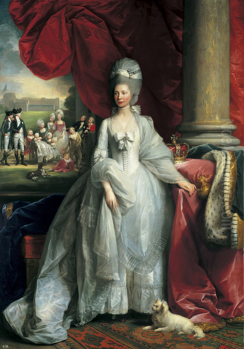 Queen Charlotte (1744-1818) Oil Painting by Benjamin West