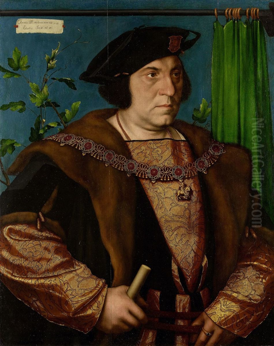 Sir Henry Guildford (1489-1532) Oil Painting by Hans Holbein the Younger