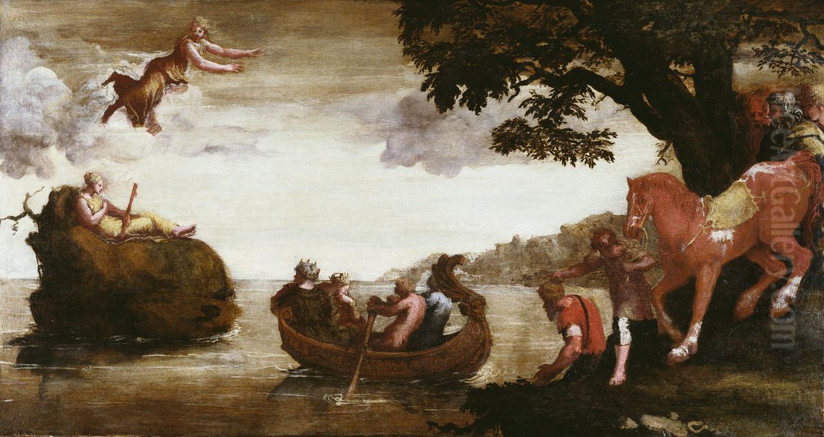 Psyche Abandoned Oil Painting by Polidoro Da Caravaggio (Caldara)