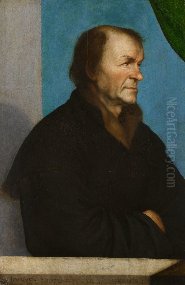 Johannes Froben (1460-1527) Oil Painting by Hans Holbein the Younger