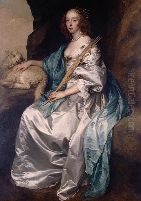 Lady Mary Villiers, Duchess of Richmond and Lennox (1622-85) Oil Painting by Sir Anthony Van Dyck
