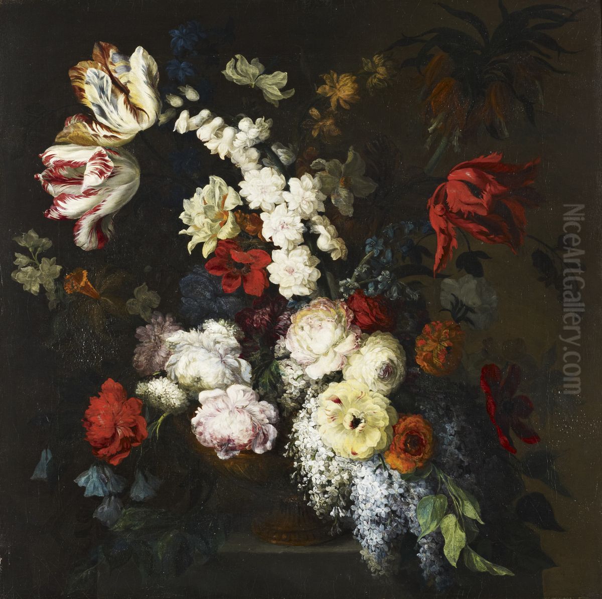 A Vase of Flowers Oil Painting by Mary Moser