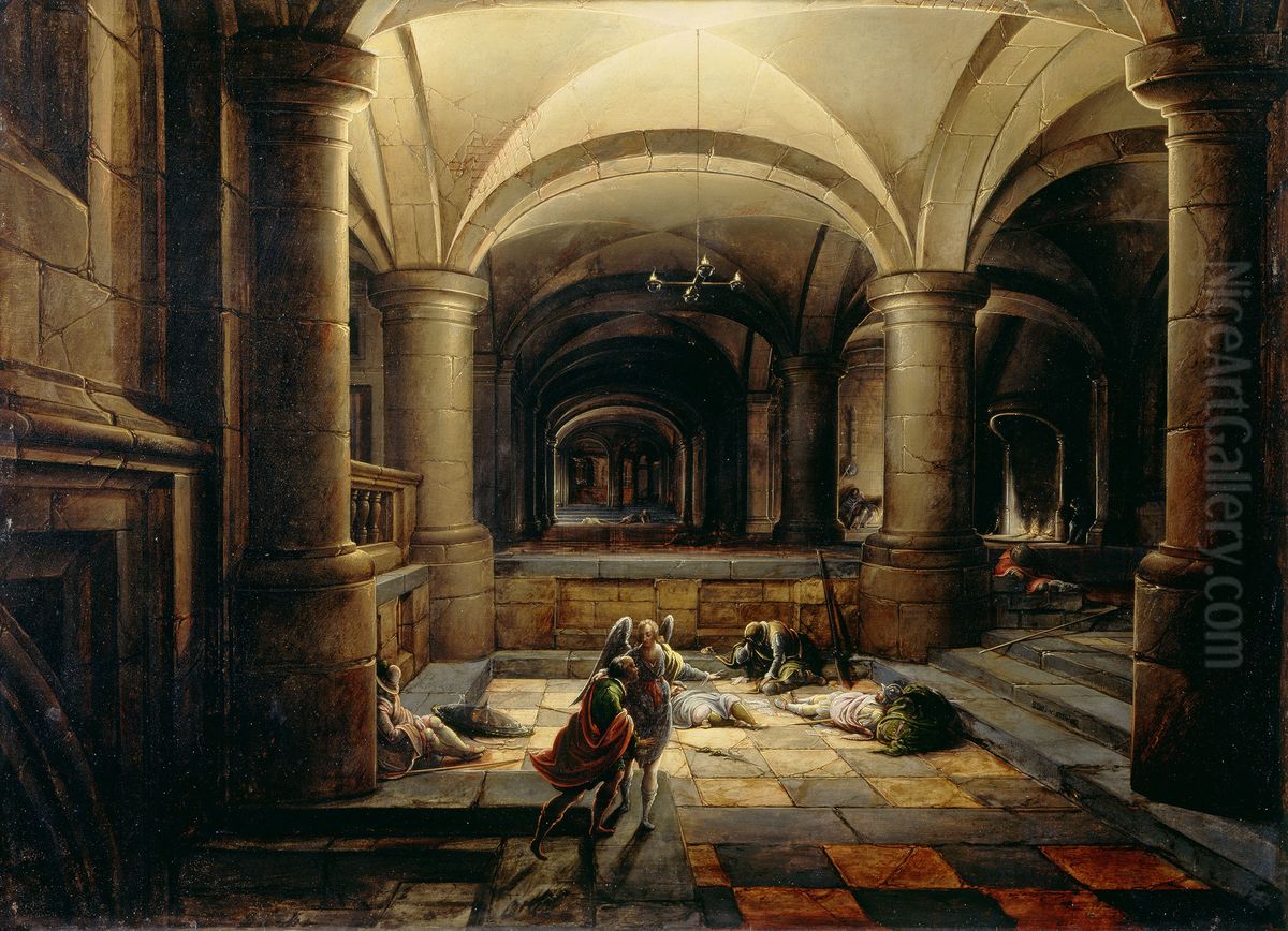 The Liberation of St Peter Oil Painting by Hendrik van Steenwijk II