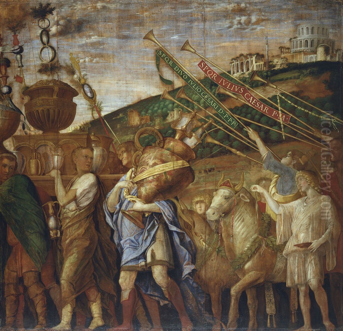 4. The Vase-Bearers Oil Painting by Andrea Mantegna