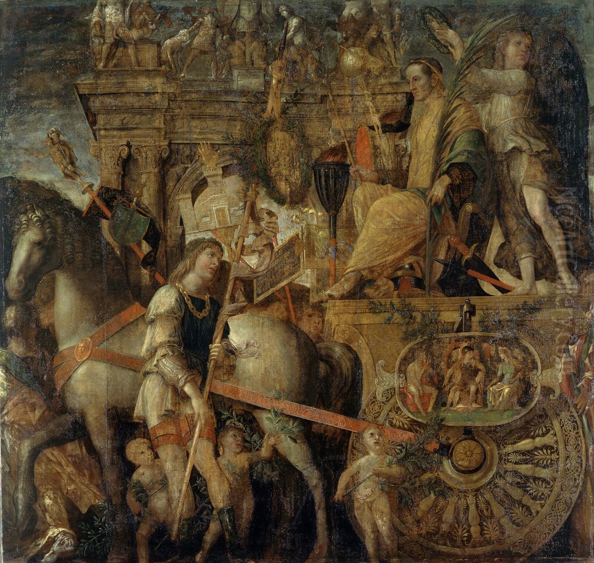 9. Caesar on his Chariot Oil Painting by Andrea Mantegna
