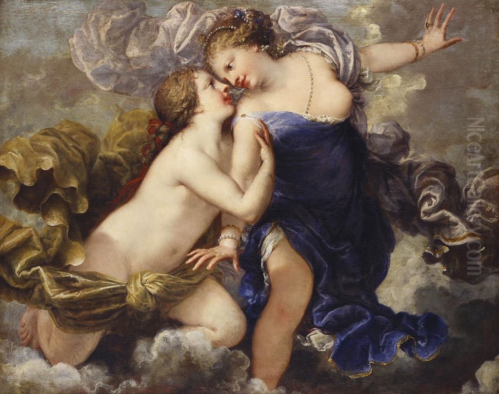 A Mythological Subject Oil Painting by Pietro Liberi