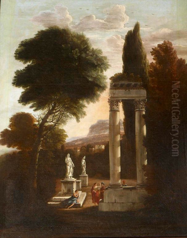 Classical Landscape Oil Painting by Hendrick Danckerts