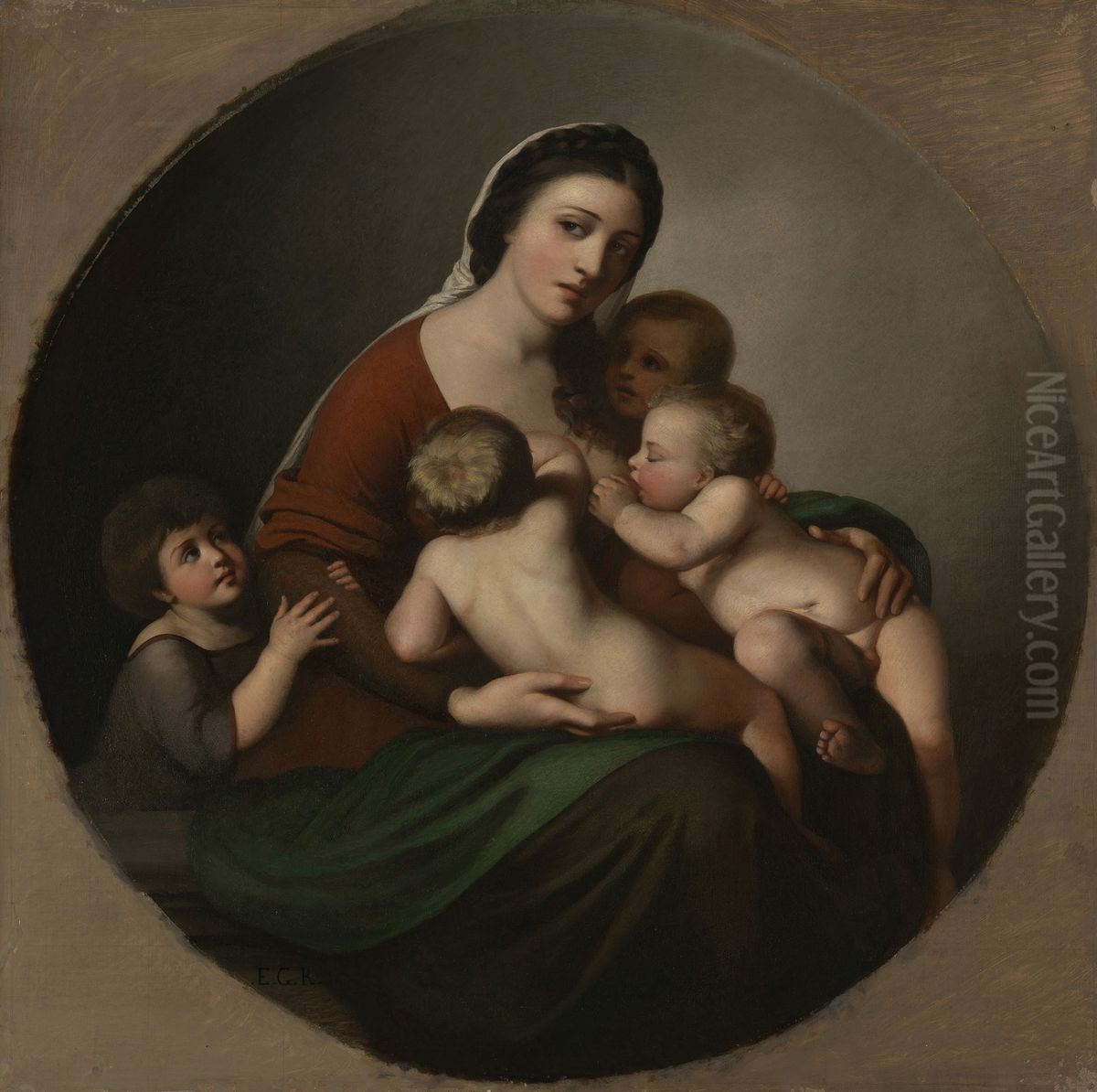 Charity Oil Painting by Emma Gaggiotti Richards