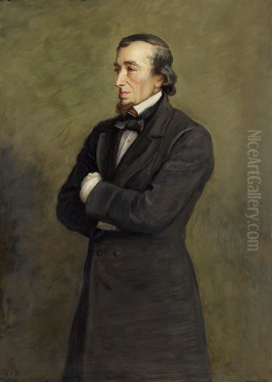 Benjamin Disraeli, 1st Earl of Beaconsfield (1804-1881) Oil Painting by Sir John Everett Millais