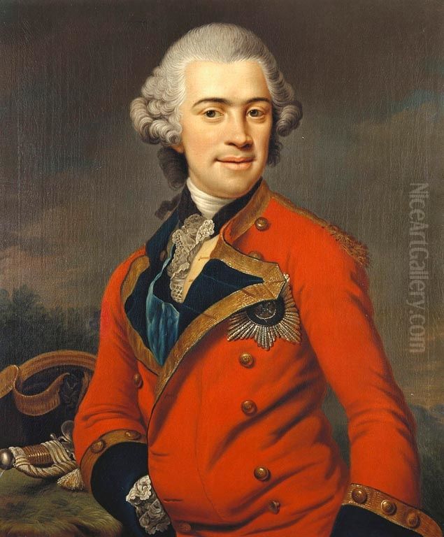Karl Ludwig Friedrich (1741-1816), Duke of Mecklenburg-Strelitz, later Grand Duke Carl II of Mecklenburg Strelitz Oil Painting by Johann Georg Ziesenis