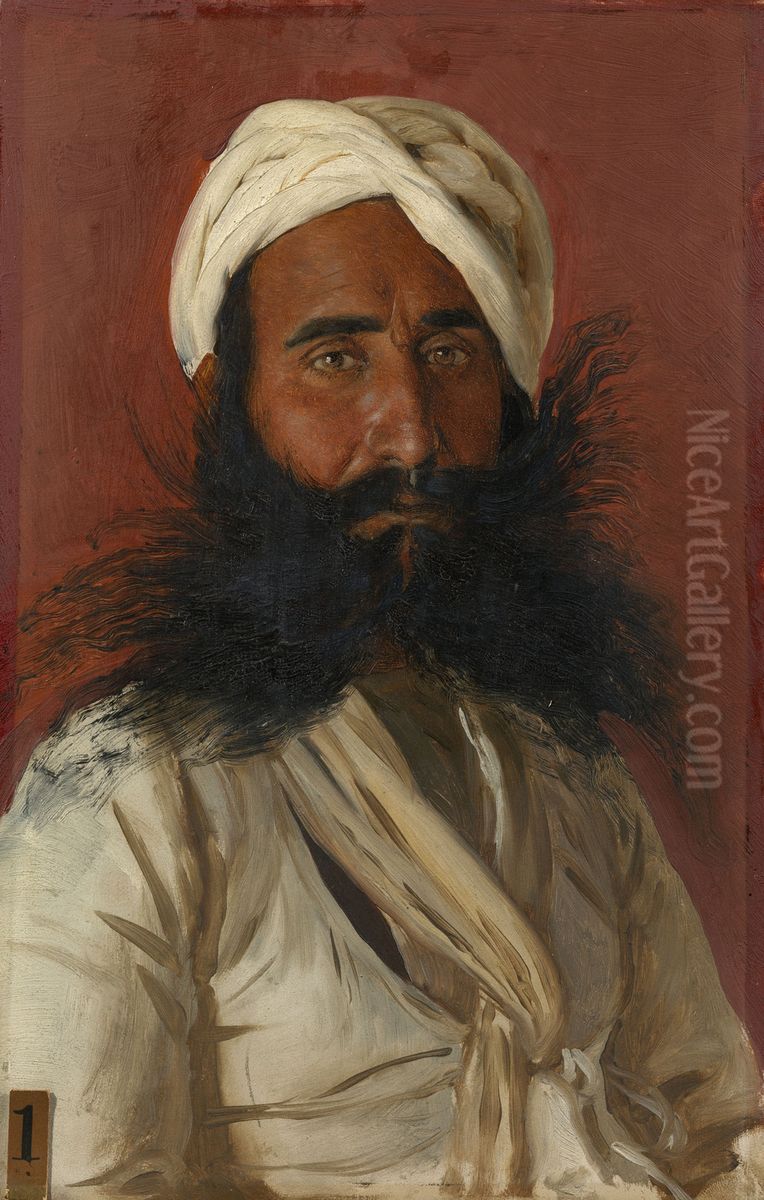 Sarup Singh Oil Painting by Rudolf Swoboda