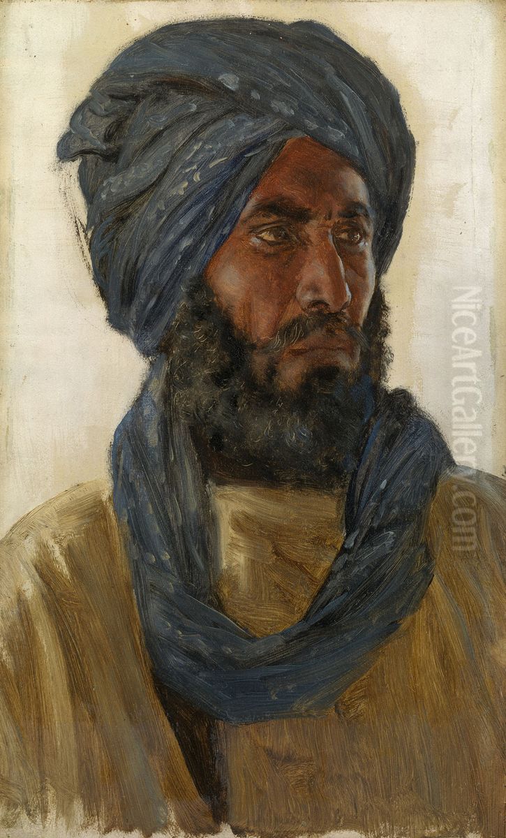 Golchan Khan Oil Painting by Rudolf Swoboda