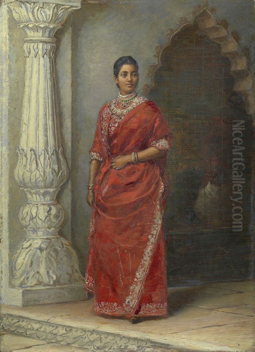 The Maharani of Cooch Behar Oil Painting by Sydney Prior Hall