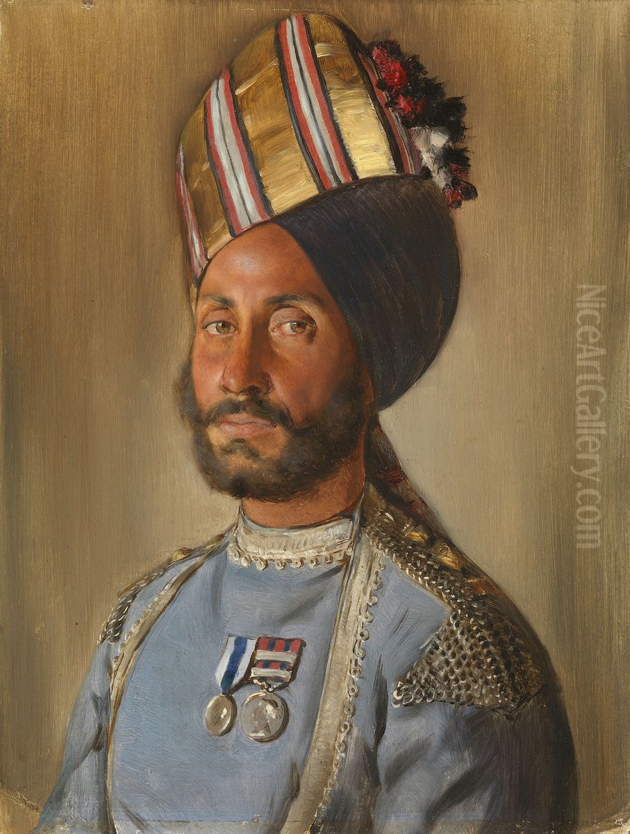 Muhammad Bey, Subadar, Bahadur, 1st Madras Lancers Oil Painting by Rudolf Swoboda