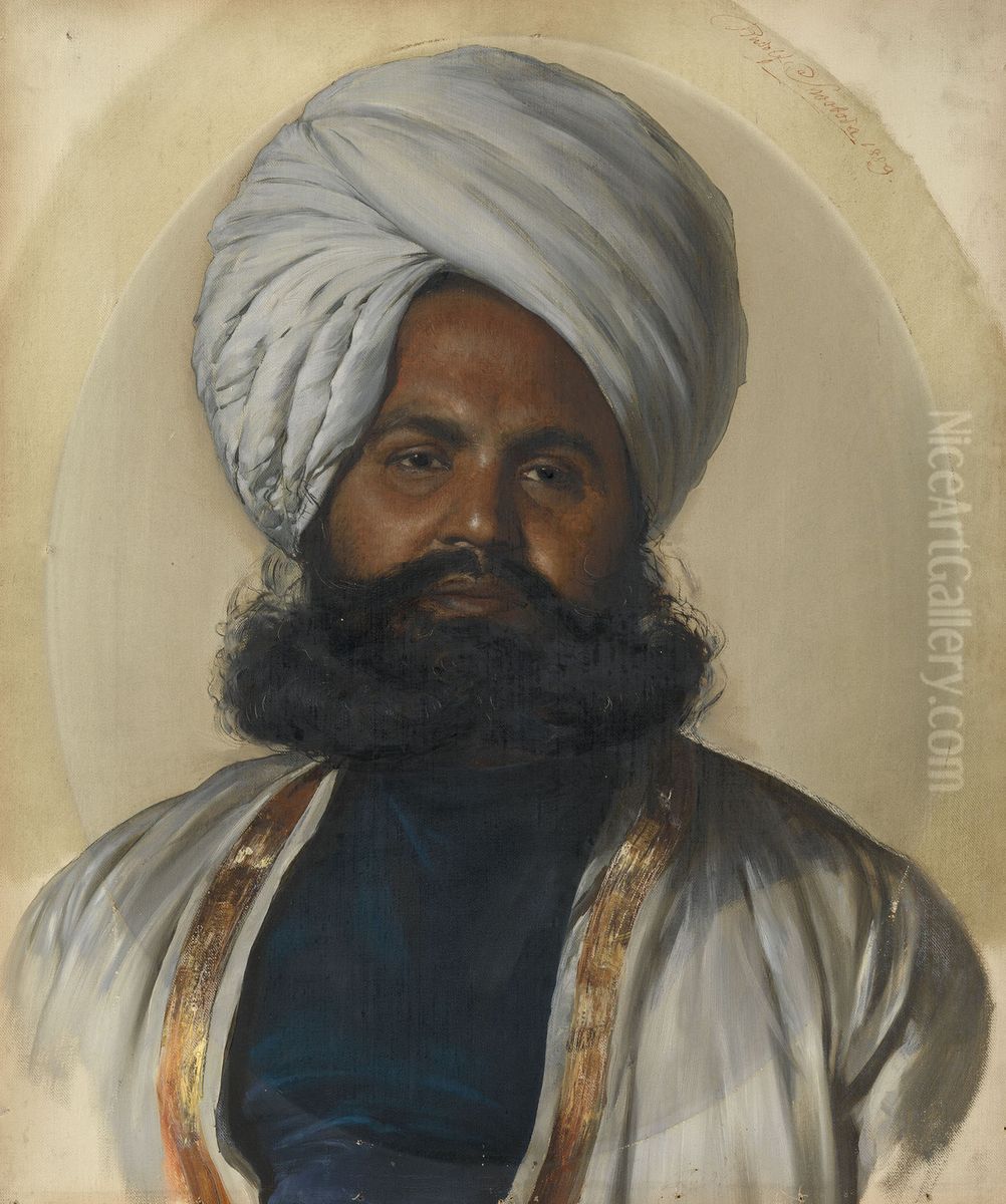 Sheikh Muhammad Bukhsh Oil Painting by Rudolf Swoboda