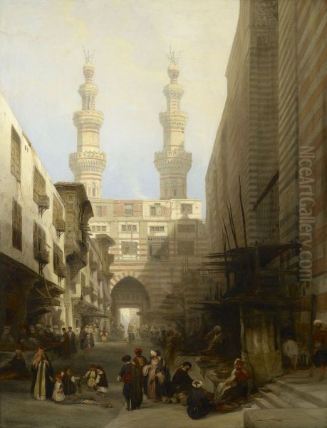 A View in Cairo Oil Painting by David Roberts