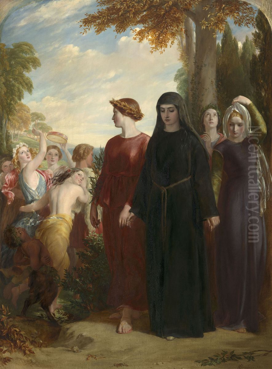 L'Allegro and Il Penseroso Oil Painting by John Callcott Horsley