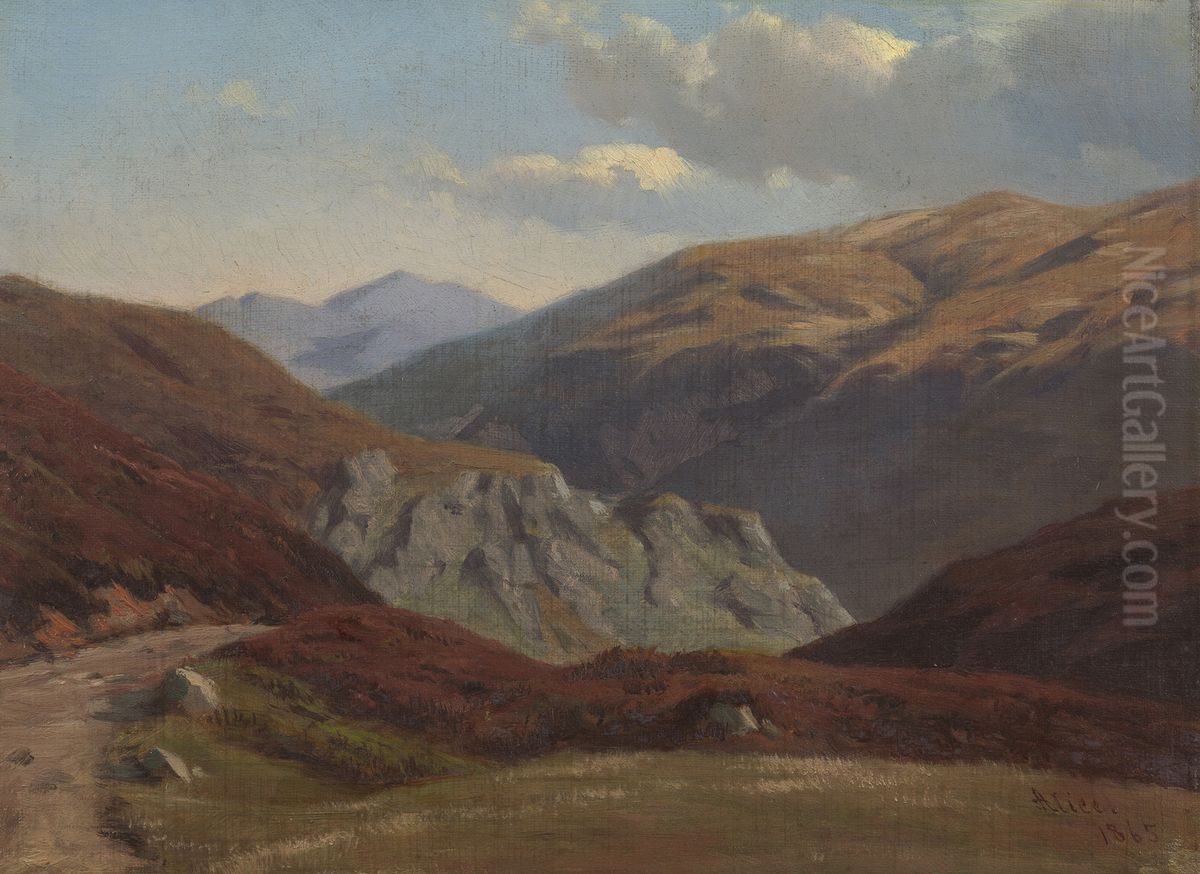 Lochnagar from the Sluggan Oil Painting by Alice of the United Kingdom